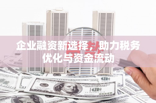 内埔企业融资新选择，助力税务优化与资金流动
