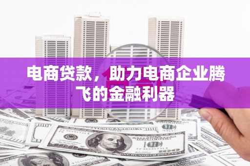 内埔电商贷款，助力电商企业腾飞的金融利器