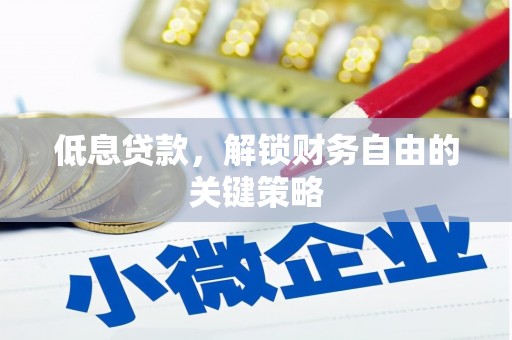 内埔低息贷款，解锁财务自由的关键策略
