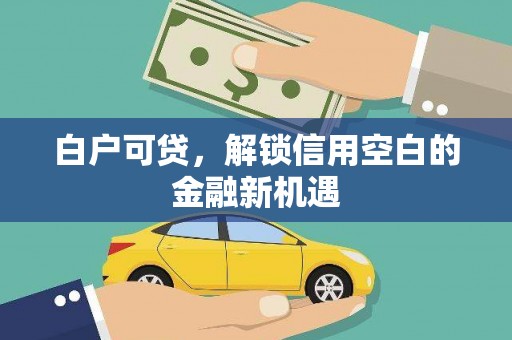 内埔白户可贷，解锁信用空白的金融新机遇