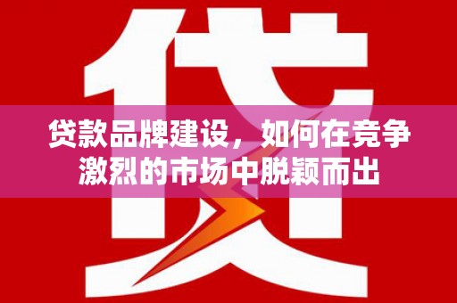 内埔贷款品牌建设，如何在竞争激烈的市场中脱颖而出