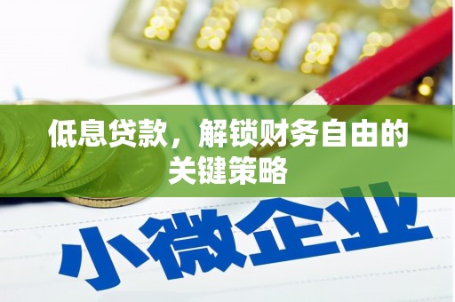 内埔低息贷款，解锁财务自由的关键策略