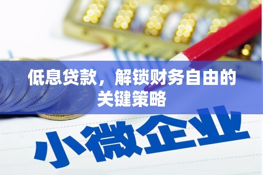 内埔低息贷款，解锁财务自由的关键策略
