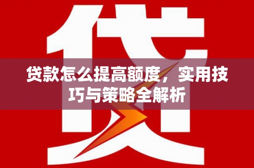 内埔贷款怎么提高额度，实用技巧与策略全解析
