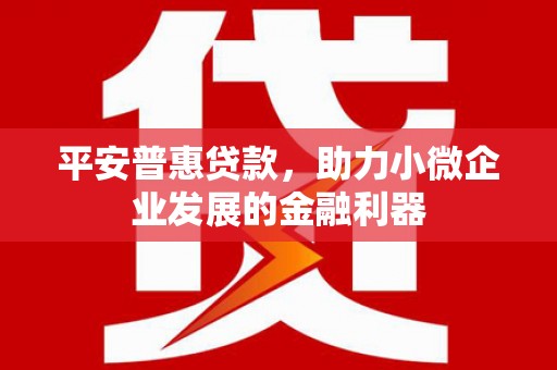 内埔平安普惠贷款，助力小微企业发展的金融利器