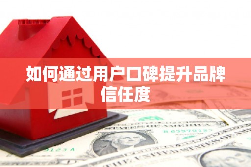内埔如何通过用户口碑提升品牌信任度